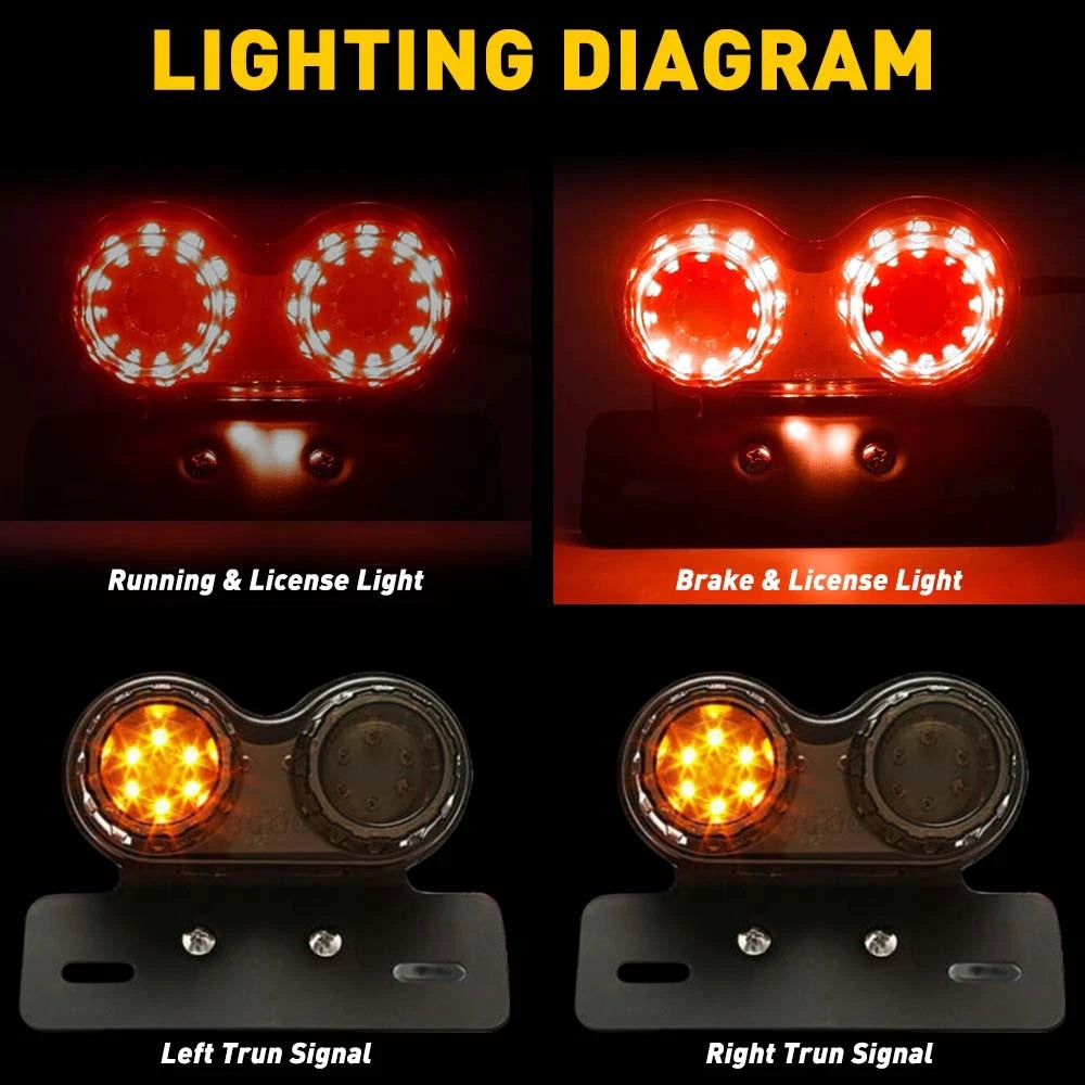 For Yamaha V Star 250 650 950 1100 Motorcycle Turn Signal LED Tail Brake Light A 6B93BC-57