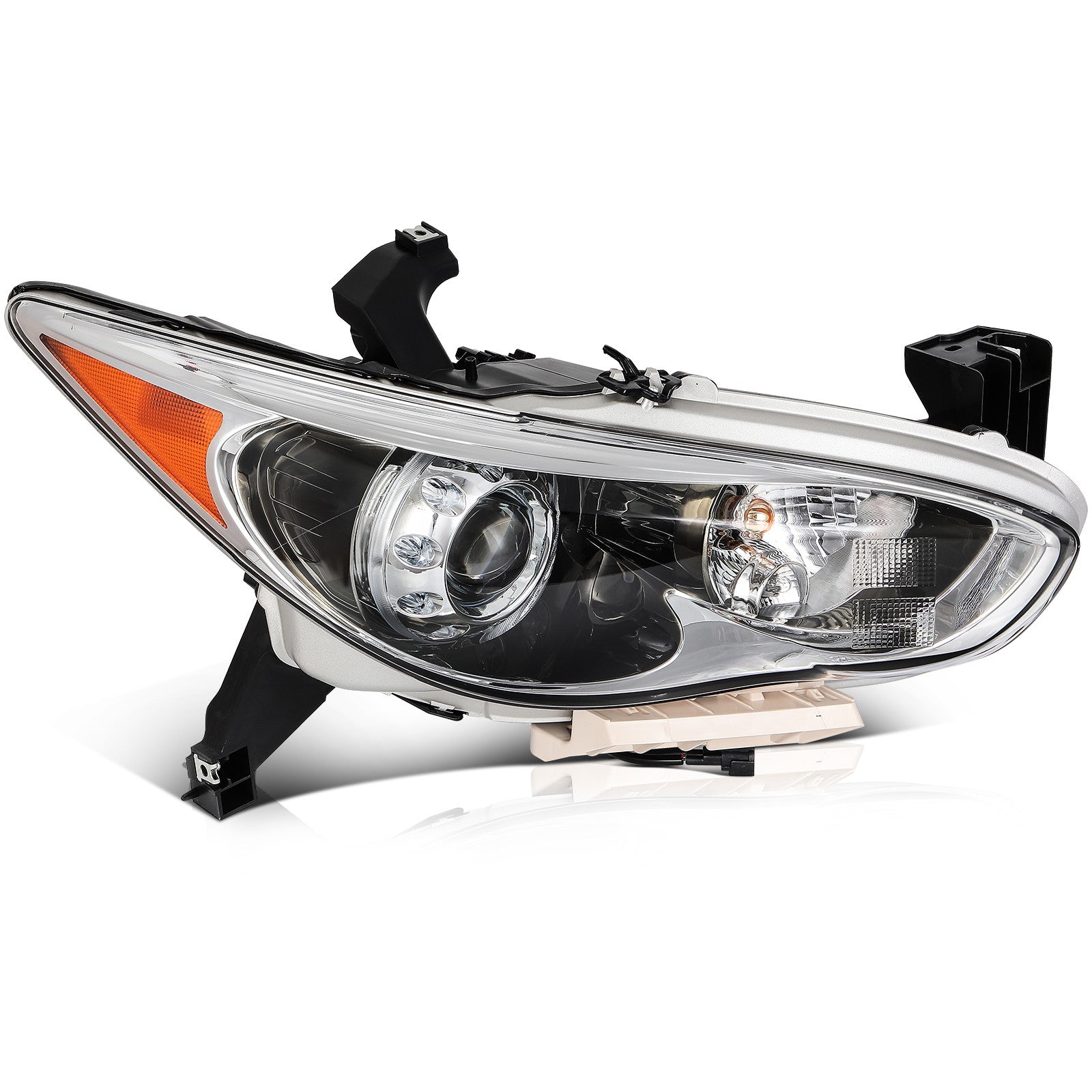 ECCPP Headlights Assembly For INFINITI For QX60 2.5L 3.5L 2014-2015 Pair Chrome 6B93BC-57