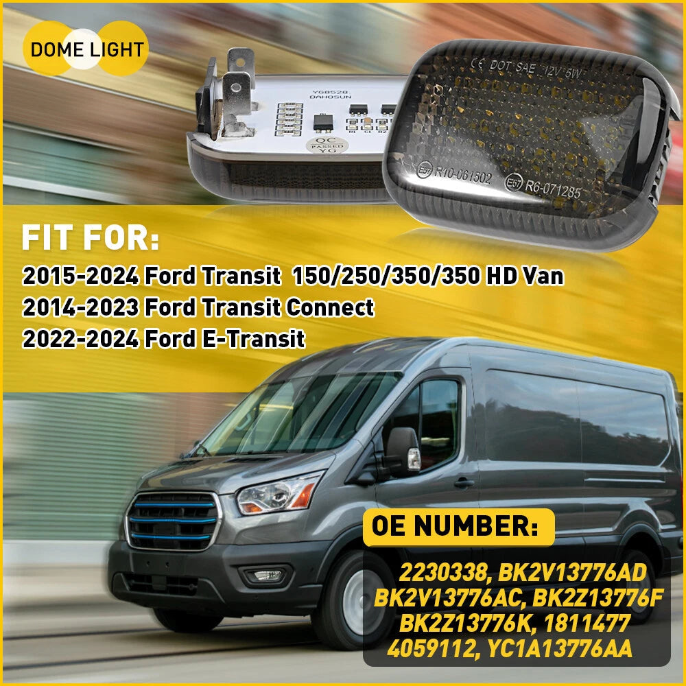 6x LED Interior Roof Light For 2015-2024 Ford Transit 150/250/350/350 HD Van EOA 6B93BC-57