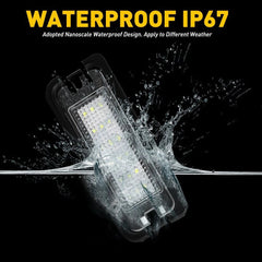 Car Rear LED License Plate Light Lamp Assembly For 2015-2021 Ford Mustang 6000K 6B93BC-57