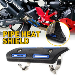 Carbon fiber Exhaust Muffler Pipe Heat Shield Cover Red Universal Motorcycle EOA 6B93BC-57