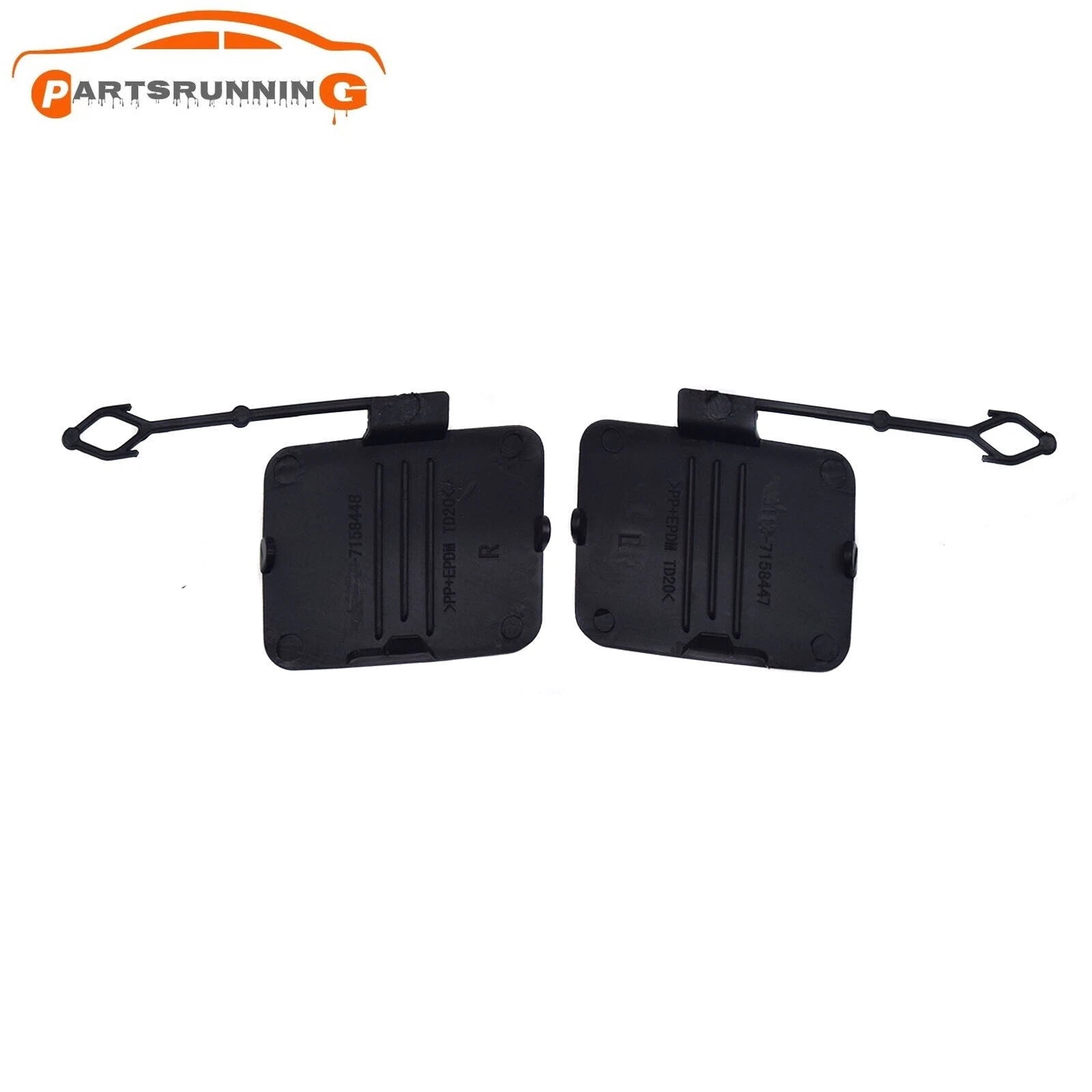 Driver + Passenger LF RH Set Hand Rear Bumper Tow Hook Cover Cap for BMW X5 E70 6B93BC-57