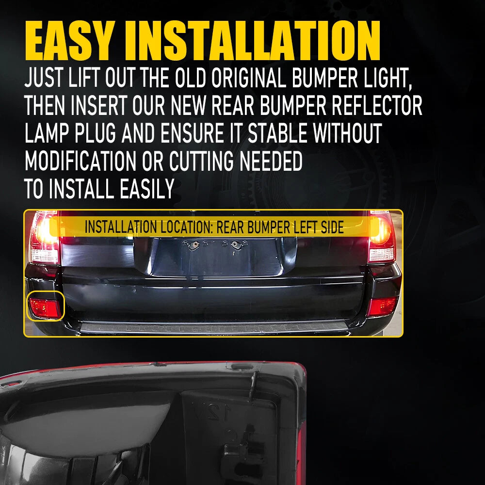 Red Rear Bumper Reflector Light Left Driver For Toyota 4Runner 2003 04 2005 LH A 6B93BC-57