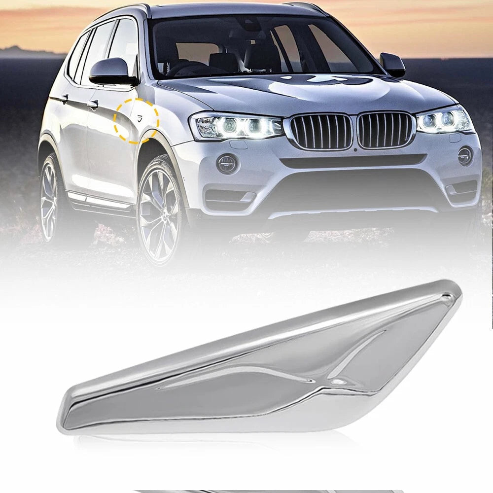 Chrome Front Right Side Fender Trim Finisher Fit for 2015-2017 BMW X3 X4 F25 F26 6B93BC-57