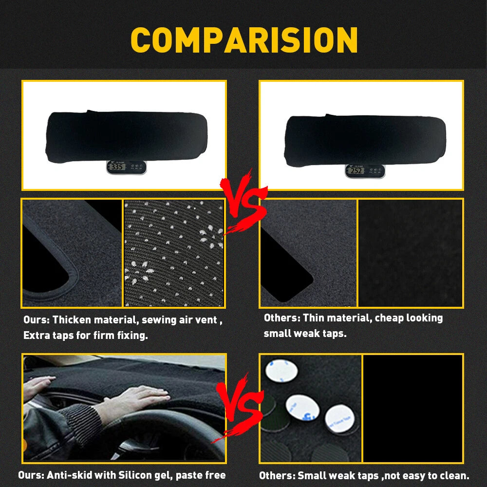 For Toyota Camry 2007-2011 Gray Dashmat Dash Mat Anti-Slip Dashboard Pad Cover A 6B93BC-57