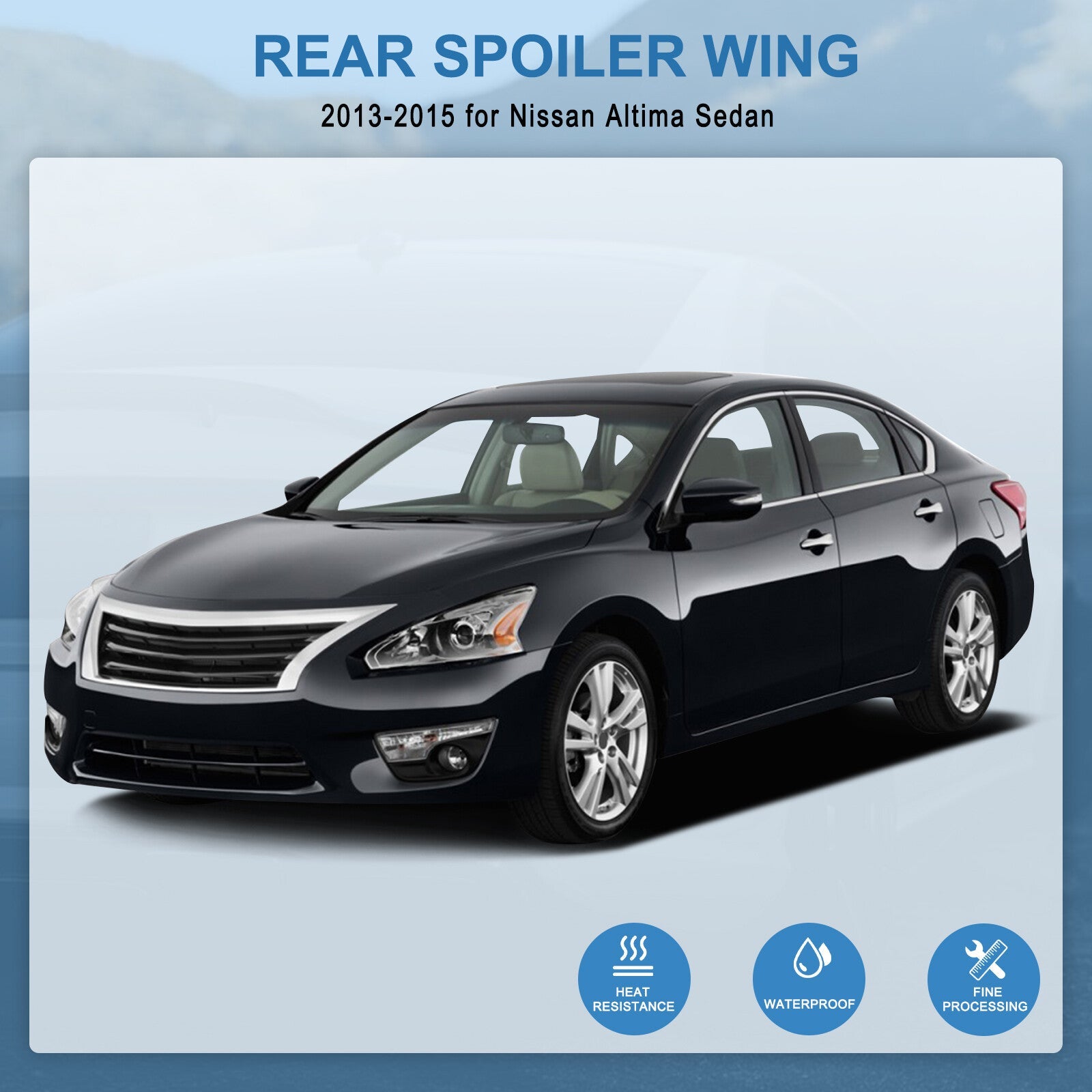 For 2013-2015 Nissan Altima Sedan Black Trunk ABS Plastic 6B93BC-57