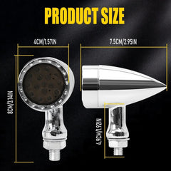 2X Amber LED Motorcycle Turn Signal Indicator Bullet Light Brake Stop DRL Lamp A 6B93BC-57
