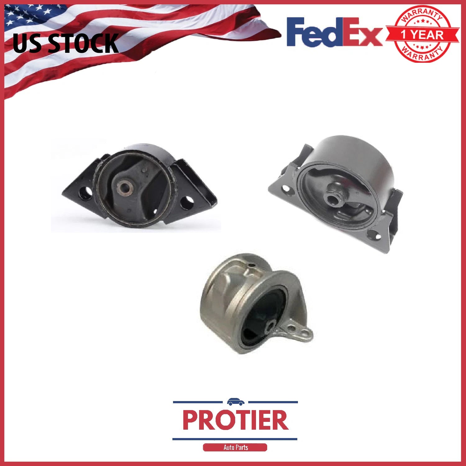 Engine Motor Mount 3PCS Set Fit 1999-2002 Infiniti G20 2.0L Auto Trans 6B93BC-57