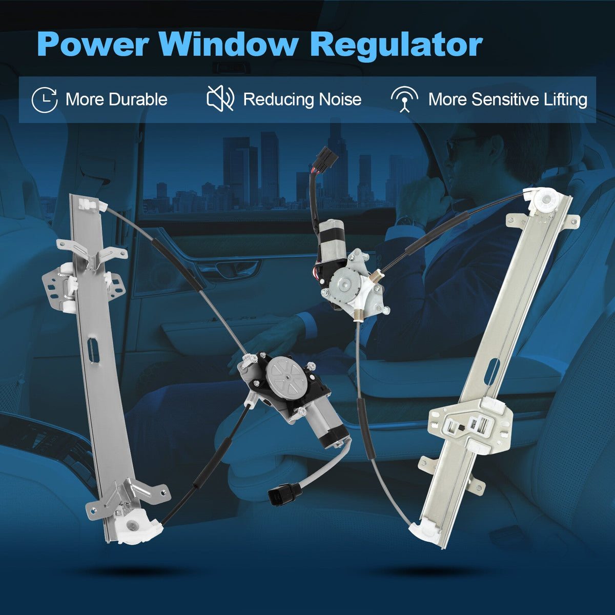 For 03-07 Honda Accord 4 Door Front Left Right Power Window Regulator With Motor 6B93BC-57