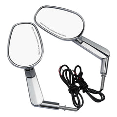 Motorcycle Rearview Mirrors LED Turn Signals Light for Harley  VRSCF 2009-2017