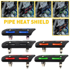 Pipe Protector Heat Shield Universal Fit SUZUSI HONDA Carbon Fiber Style EOA 6B93BC-57