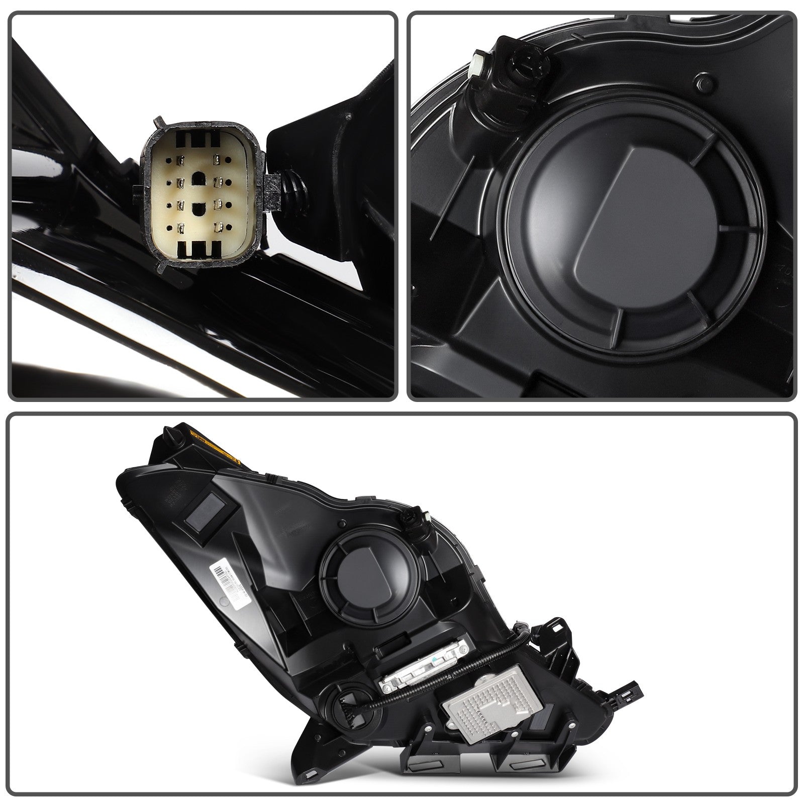 Left Side LED Headlight Assembly For 2014-2019 Chevrolet Corvette 6.2L Black 6B93BC-57