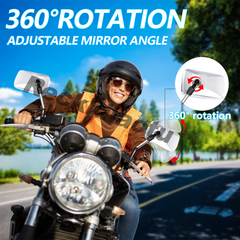 10MM Pair Motorcycle Side Mirrors for Kawasaki Vulcan 1500 1600 1700 900 800