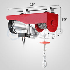 1500lb 700kg Electric Hoist Winch Lifting Engine Crane Automotive Steel Garage