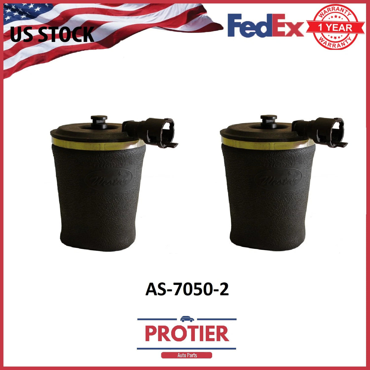 Heavy Duty Rear Air Ride Suspension Spring Bag SET of 2 AS-7050 6B93BC-57