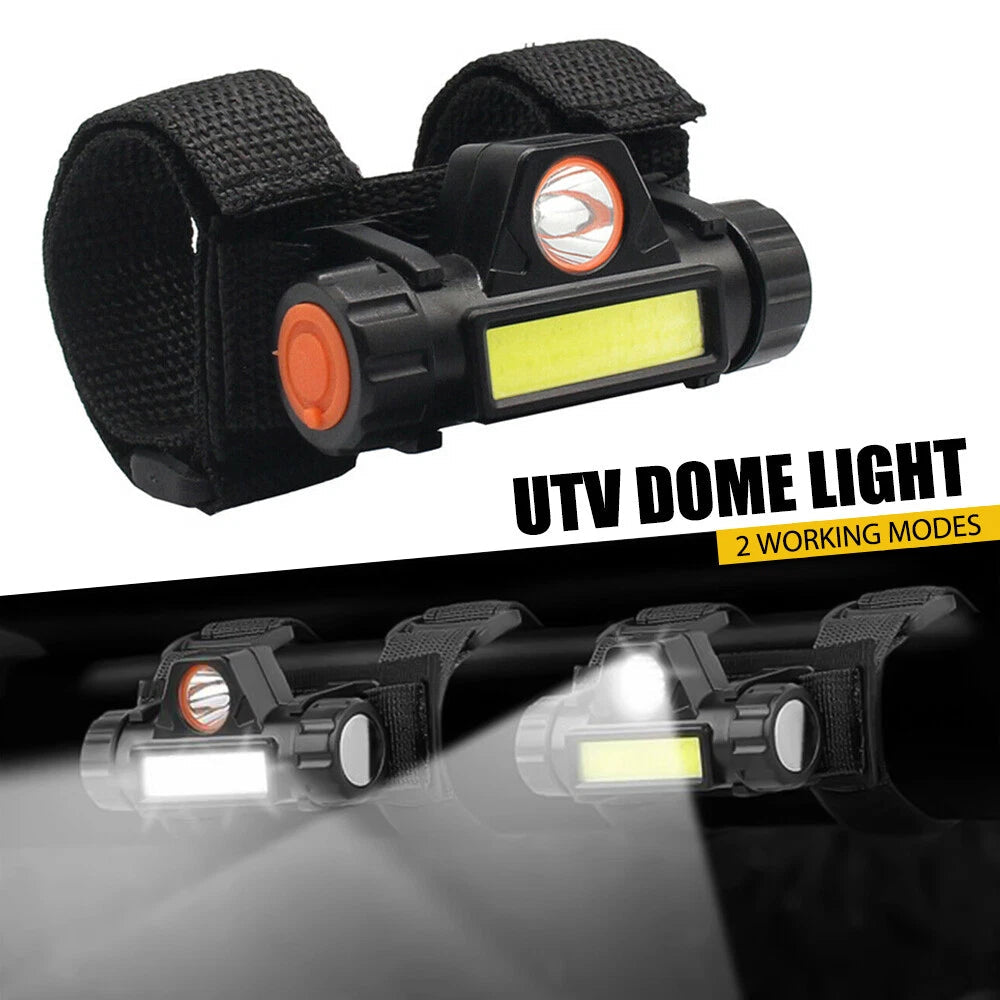 LED Roll Bar Mount Light Dome Universal for UTV ATV Can Am Polaris RZR Golf Cart 6B93BC-57