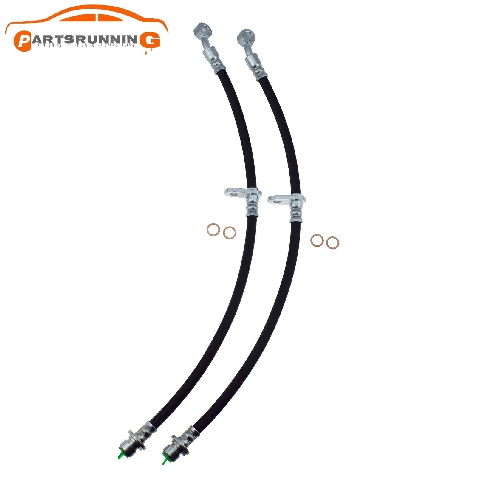 2x Front Brake Hydraulic Hose for Acura TL TSX 2004-2008 Honda Accord 2003-2007 6B93BC-57