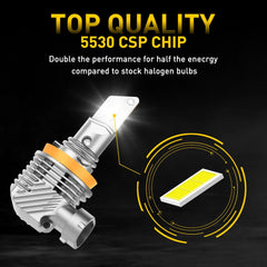2X H11 H8 H9 LED Headlight Kit High Low Beam Bulb Super Bright White 30000LM Q10 6B93BC-57