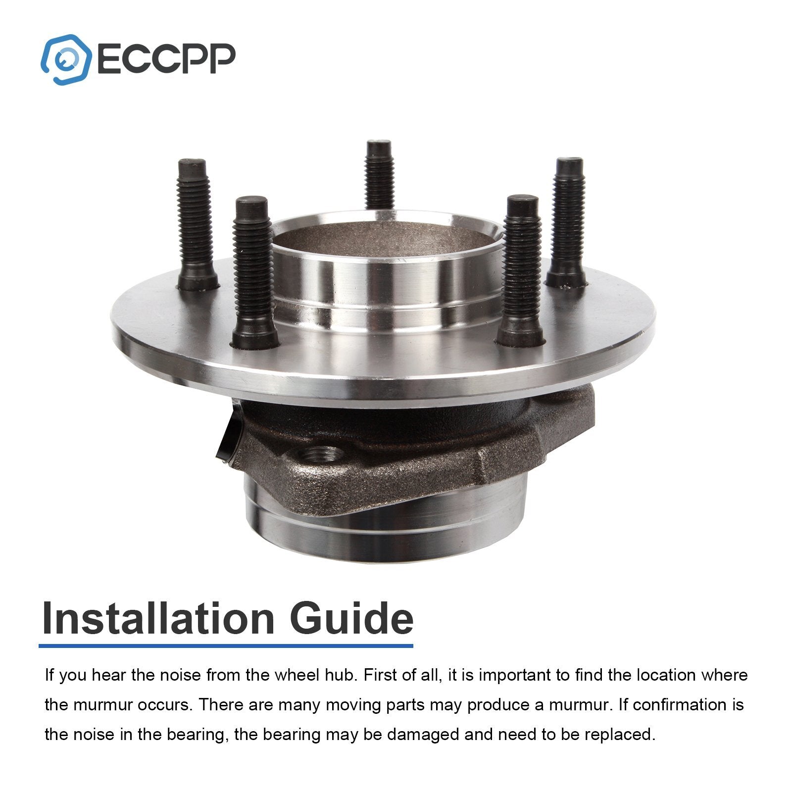 1P Wheel Hub Bearing Front 4WD For 1997-1999 2000 Ford F150 12x1.75 Studs w/ ABS 6B93BC-57