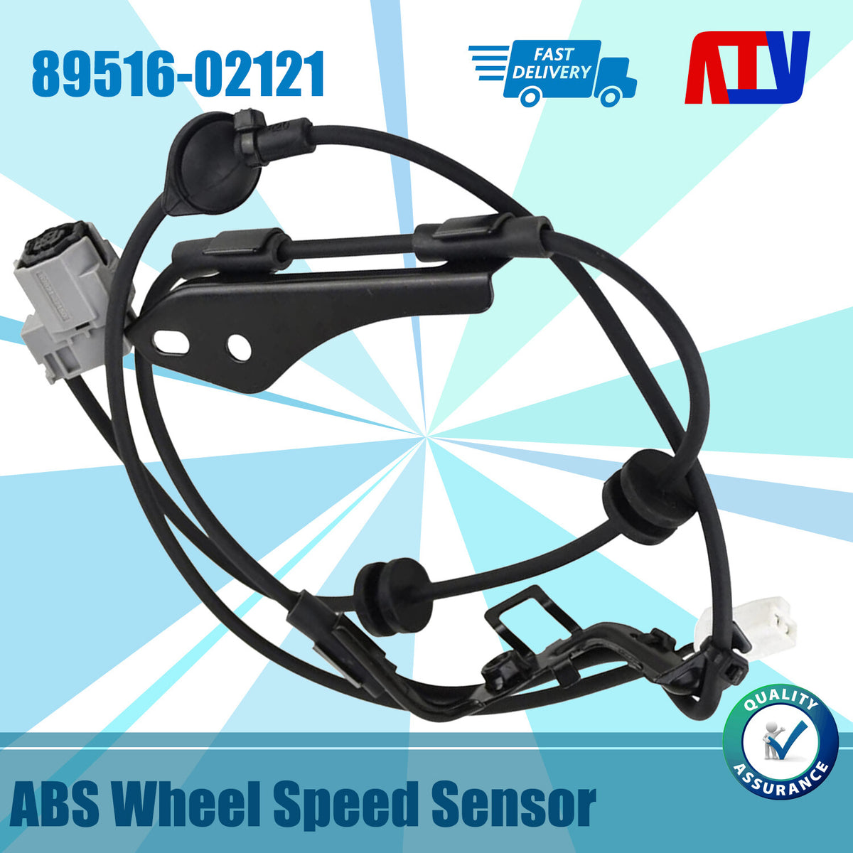 ABS Wheel Speed Sensor Rear Left 89516-02121 Fit for 07-13 Toyota Corolla