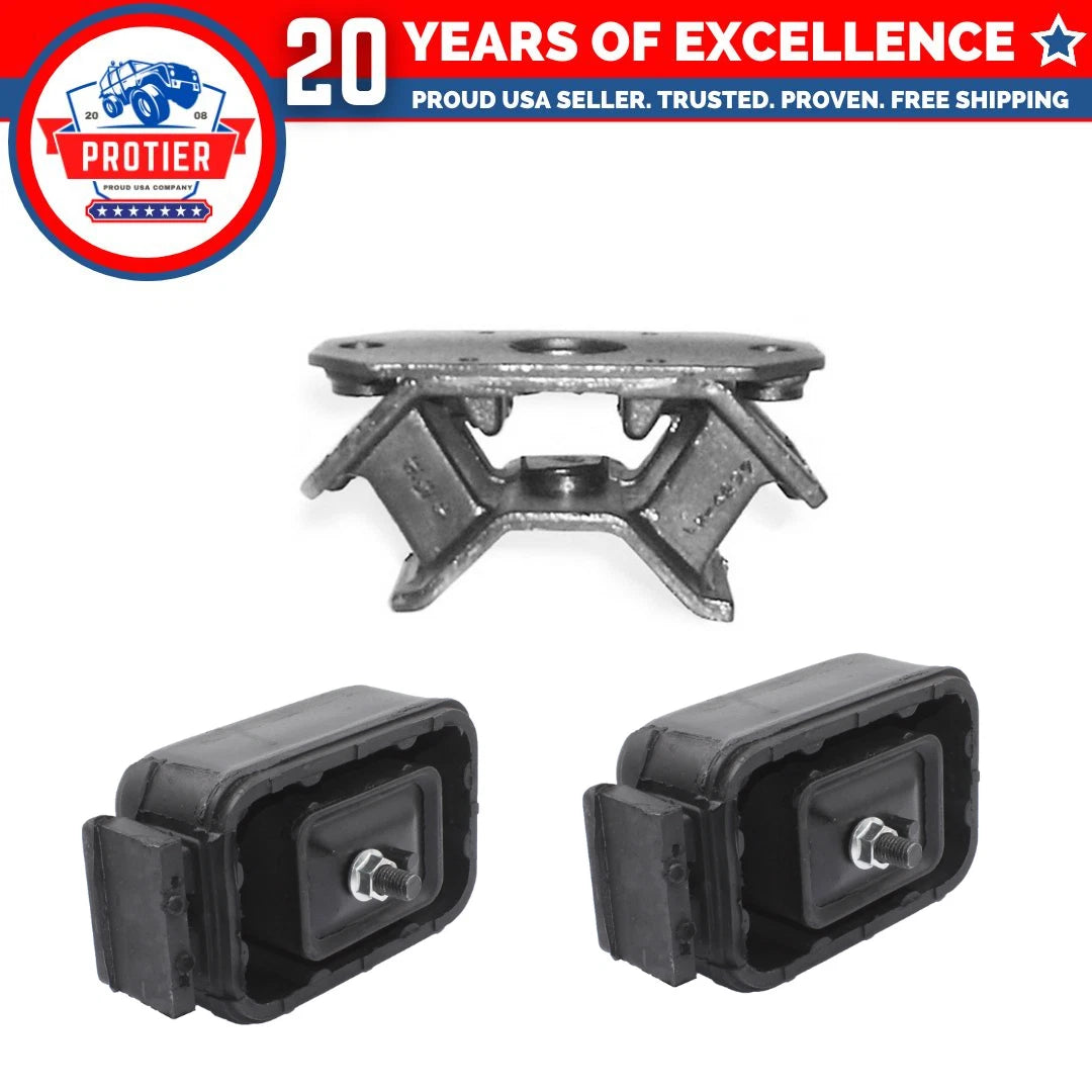Engine Motor & Trans Mount Set 3PCS for 1990-1997 Geo Tracker 1.6L Replaces 6B93BC-57