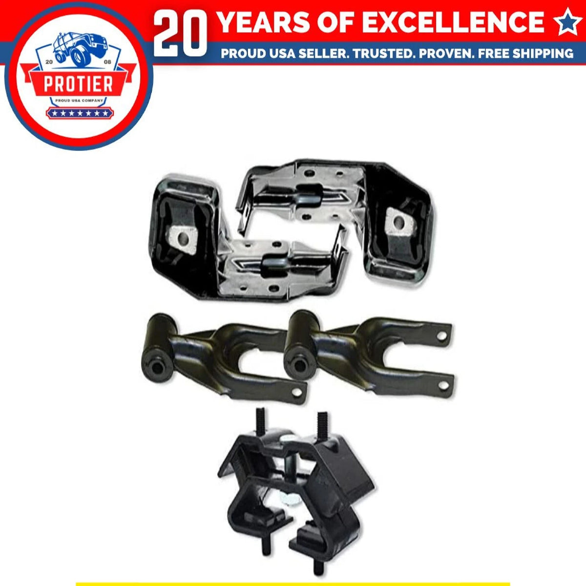 Fits 2001-2007 Buick Century 3.1L Bracket & Torque Motor & Trans Mount 5pcs 6B93BC-57
