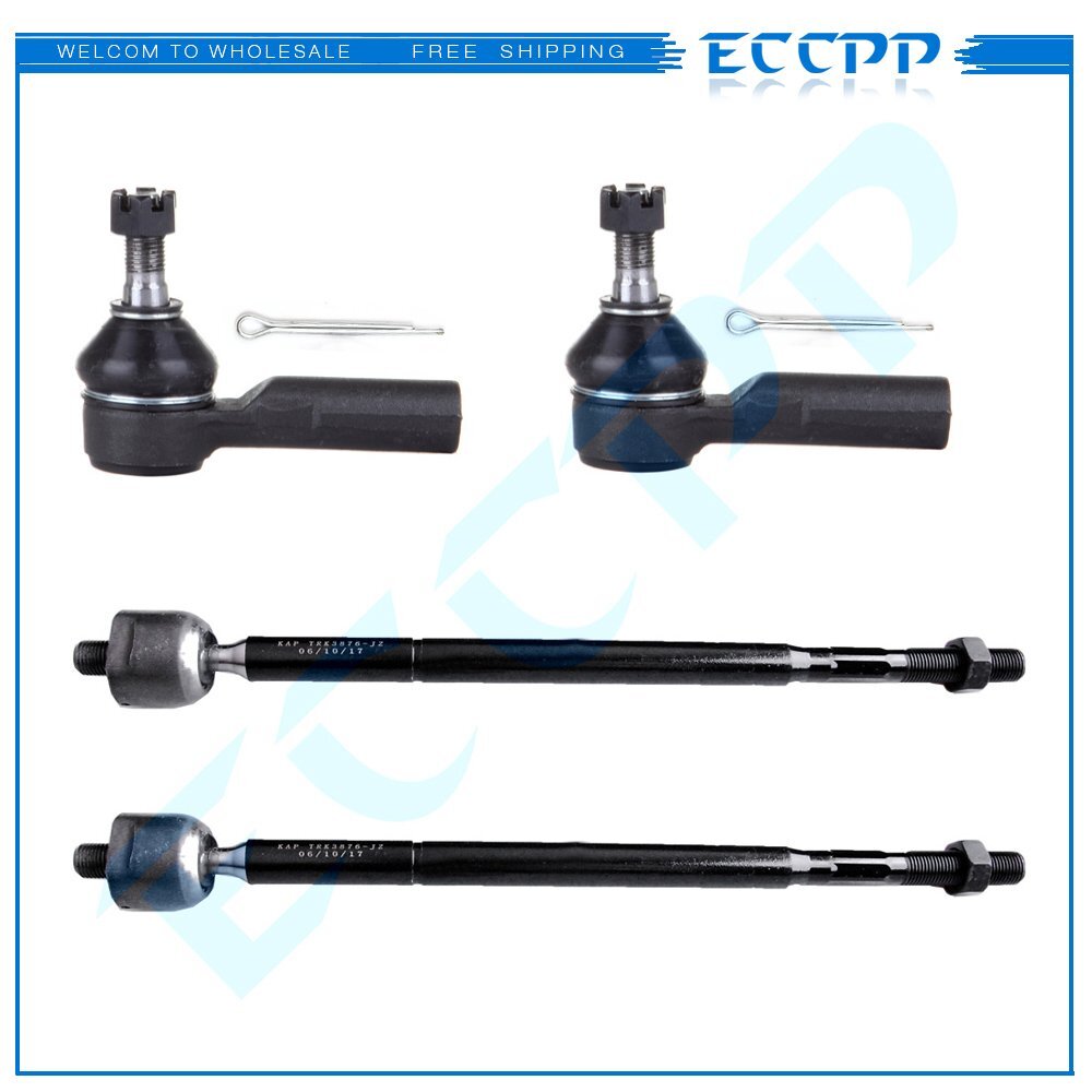 4x  Fits 2003-2008 Toyota Matrix Front Inner & Outer Tie Rod Links Suspension 6B93BC-57