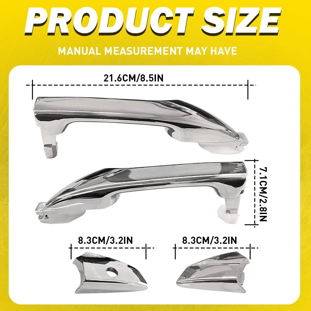4x Exterior Outside Door Handle Front Rear Left Right For 2008-2012 Honda Accord 6B93BC-57