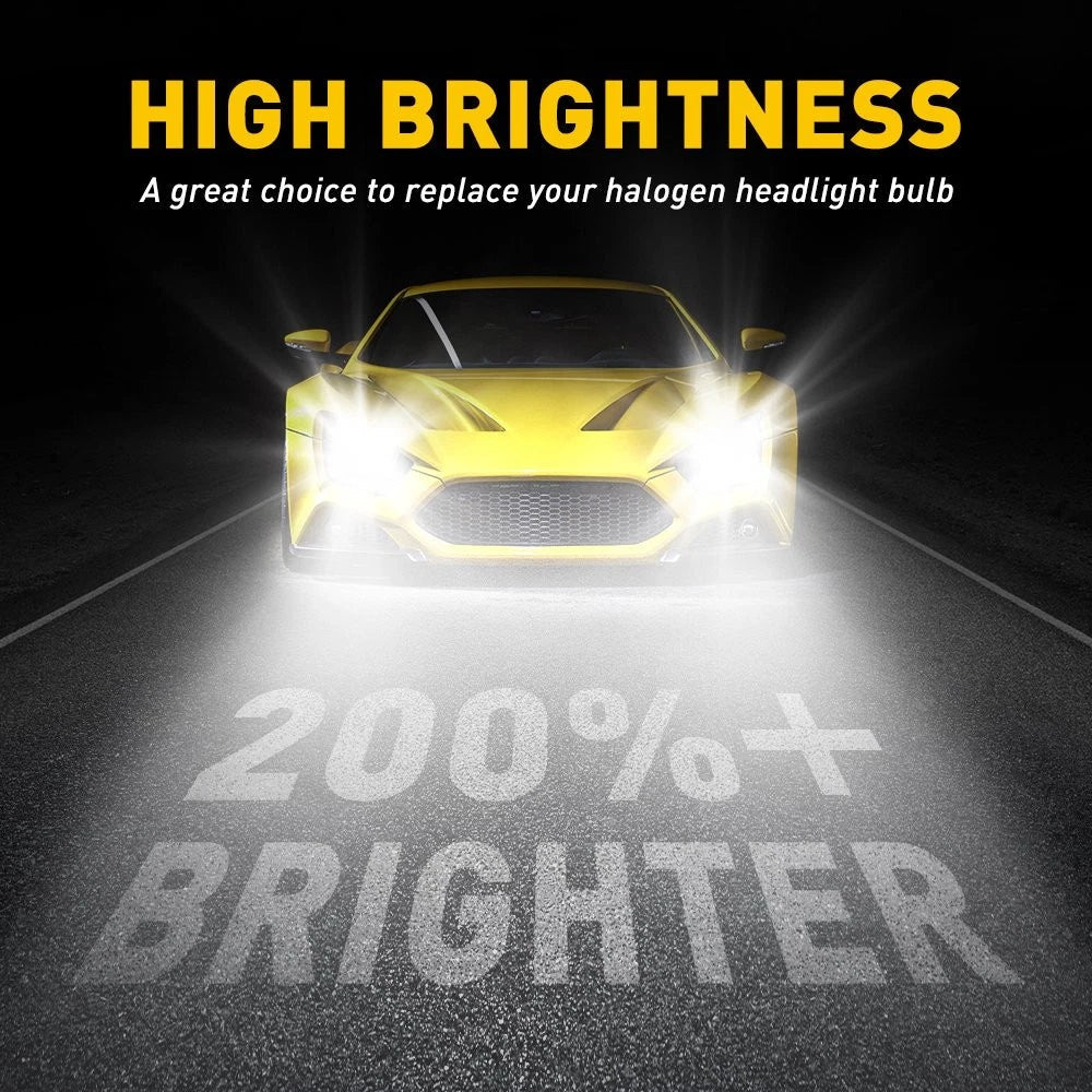 AUXITO H4 9003 LED Headlight Bulb Conversion Kit High Low Beam 6500K 200W M3 EOA AUXITO