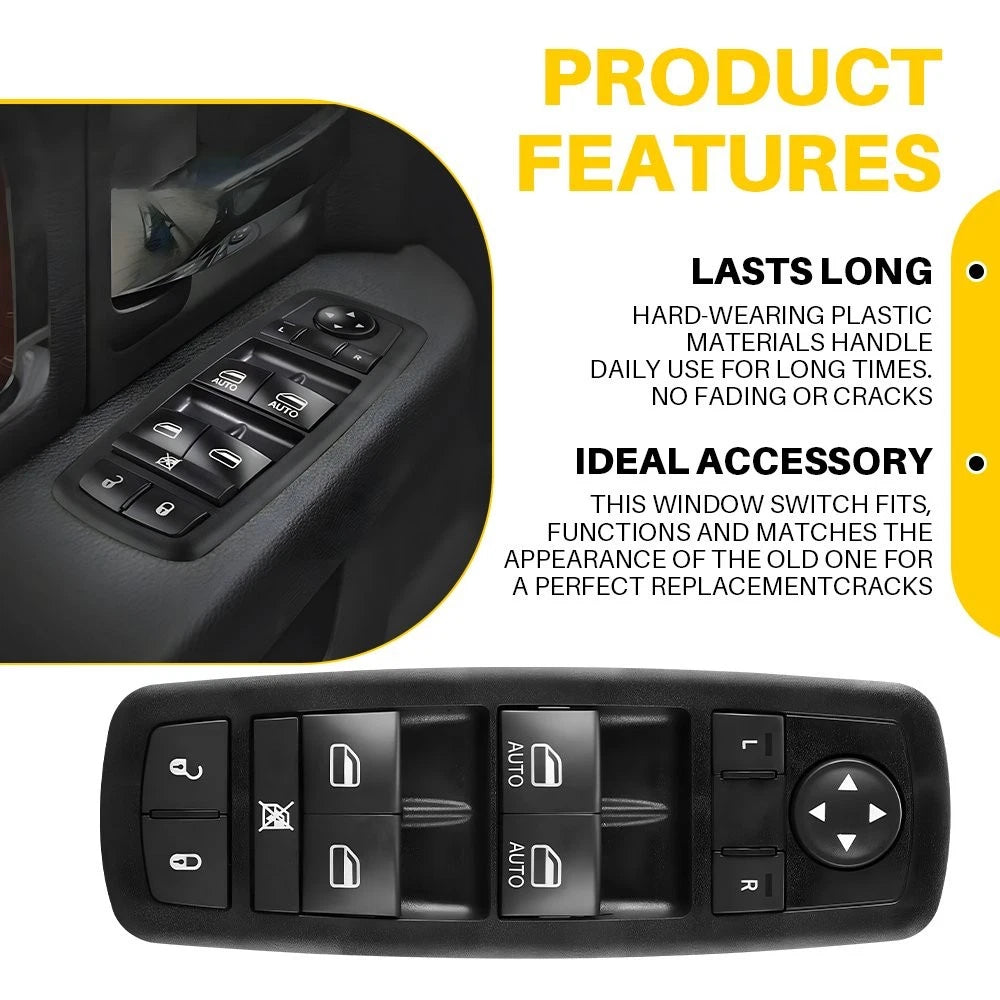 LH Driver Door Window Control Switch 3+9 Pins For Jeep Cherokee 2014 2015-2017 A 6B93BC-57