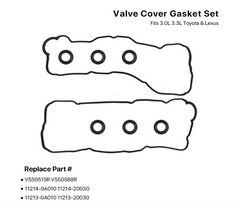 Engine Valve Cover Gasket Set for Toyota Sienna 2000-2006 3.0L 3.3L V6 VC963G