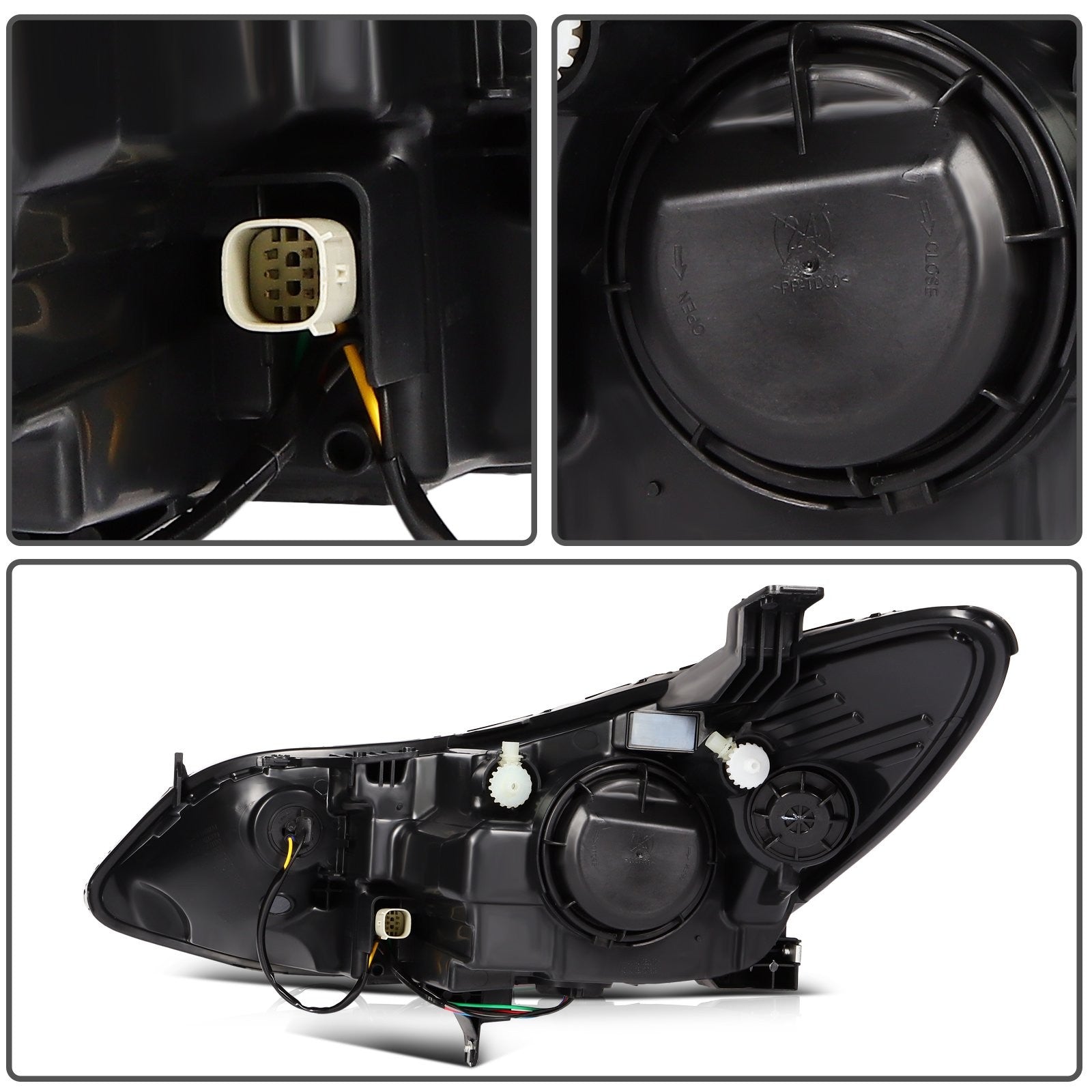 Pair Kit LED Headlights For 2016-2019 Chevrolet Cruze 1.4L 1.6L 1.8L Black Amber 6B93BC-57