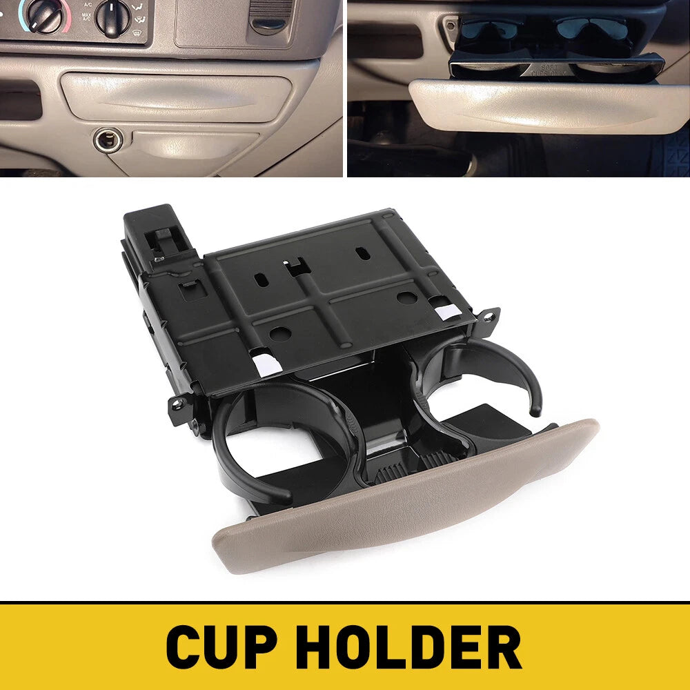 Dash Cup Holder Tan Parchment 99-04 For Ford F350 F250 F450 F550 YC3Z2513560CAB 6B93BC-57