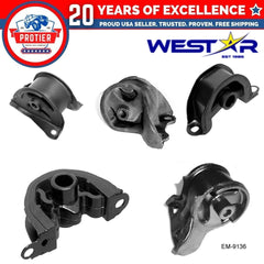Motor & Trans Mount 4Pcs Set Compatible fors 92 - 95 Honda Civic 1.5L 6B93BC-57