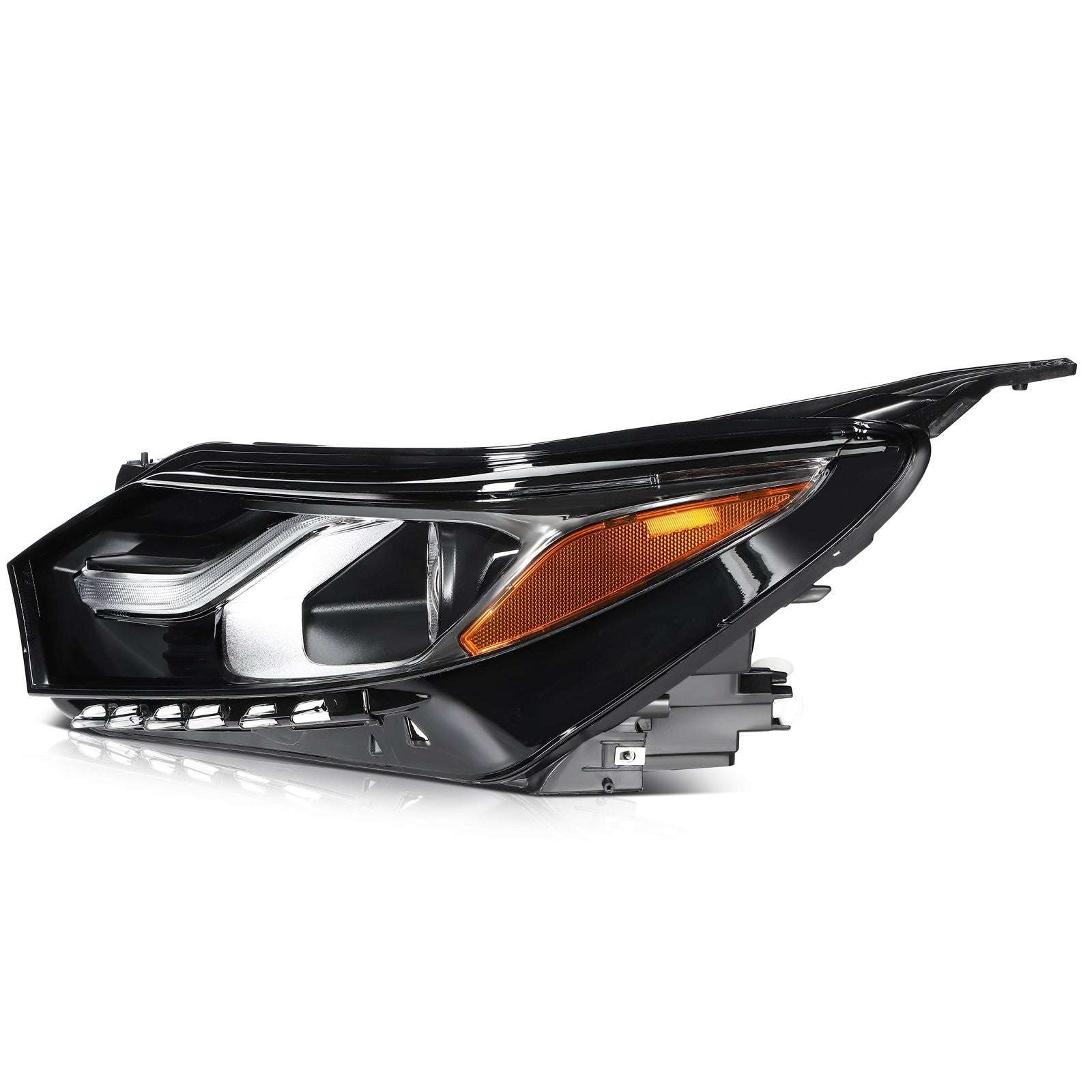 Pair Kit Halogen Headlights Assembly For 2018-2020 Chevrolet Equinox Black Amber 6B93BC-57