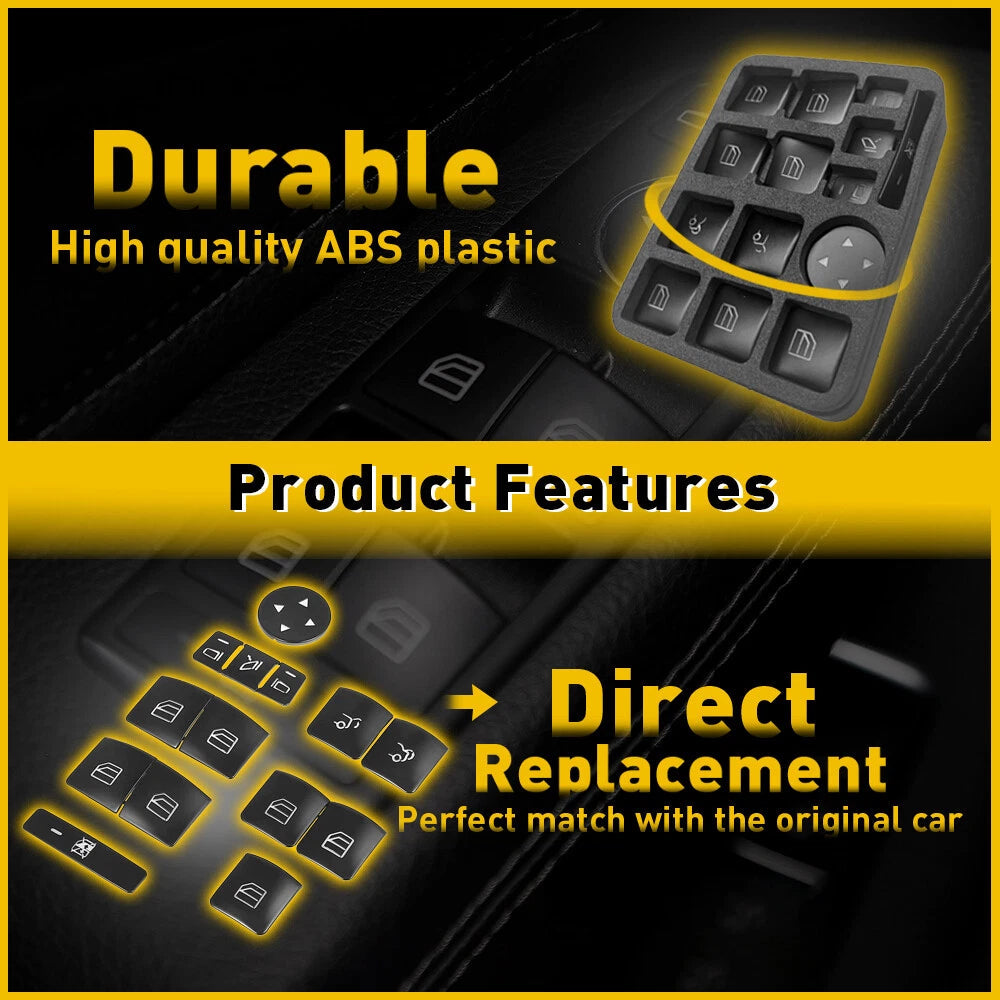 Fits Mercedes Benz C E Class GLA Car Door Lock Unlock Switch Button Cover Trim A 6B93BC-57