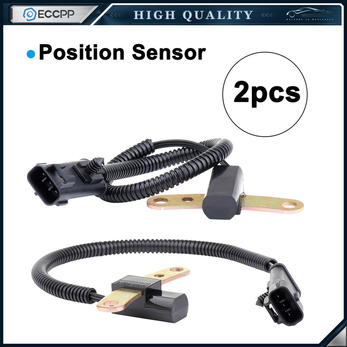 ECCPP 2PCS Crank Crankshaft Position Sensor 1997-2006 For Dodge Jeep 2.5L L4 ECCPP