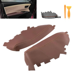 2Pc For 2013 2014 Toyota 2015-2018 Avalon Leather Armrest Door Panel Cover Brown 6B93BC-57
