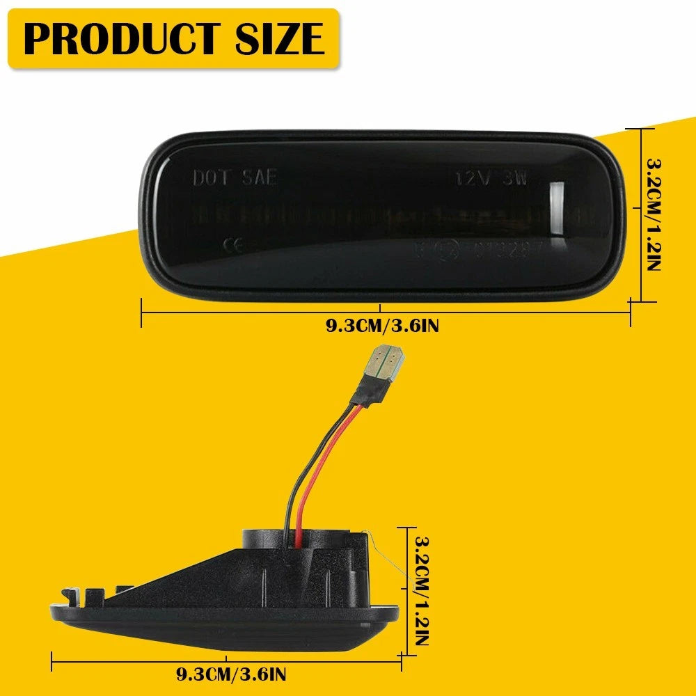 2PC DYNAMIC LED SIDE SIGNAL MARKER LIGHTS FOR 1996-2000 CIVIC HONDA CR-V BALLADE 6B93BC-57