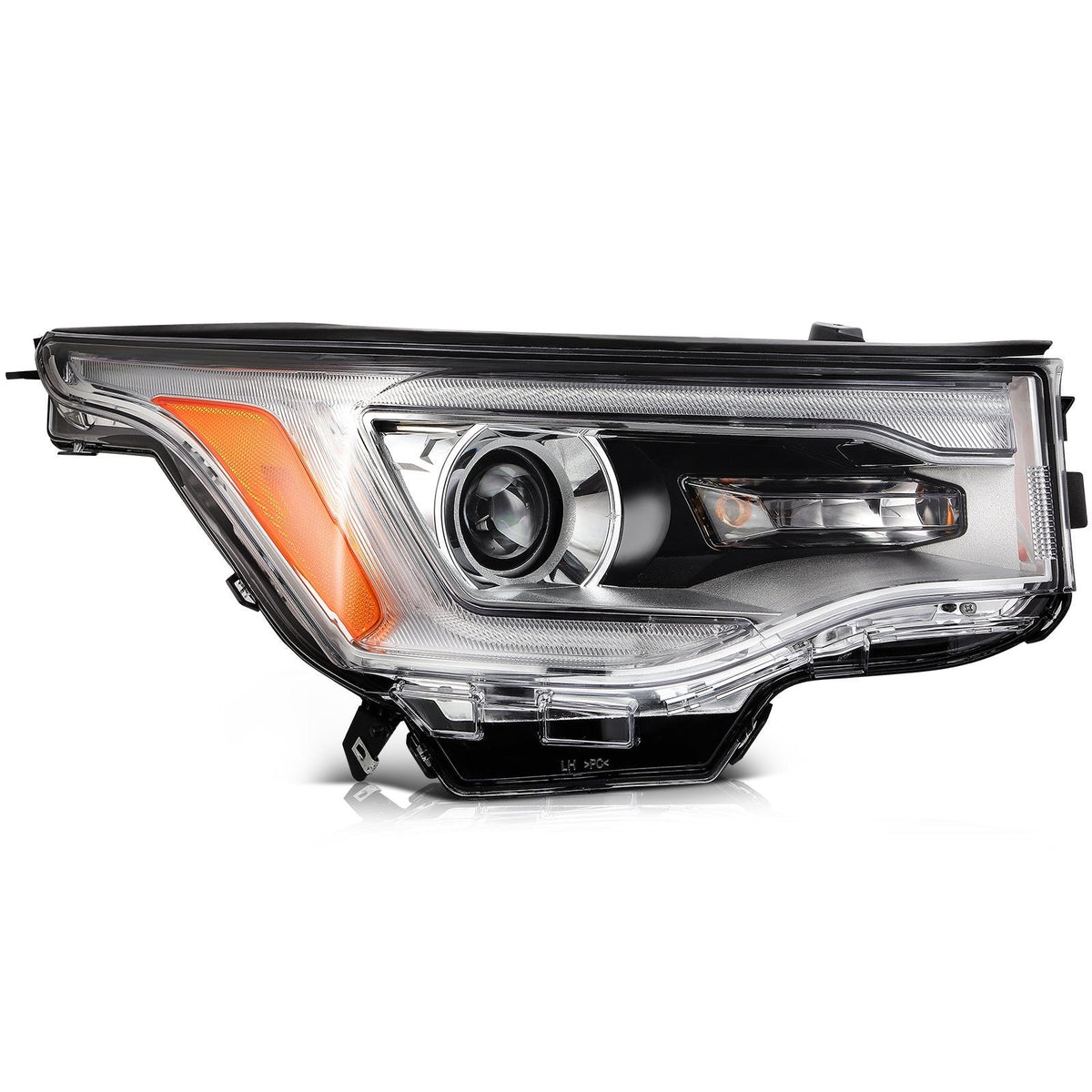 ECCPP LED Headlight For GMC Acadia 2.5L 3.6L 2017-2019 Right Side Chrome Amber 6B93BC-57