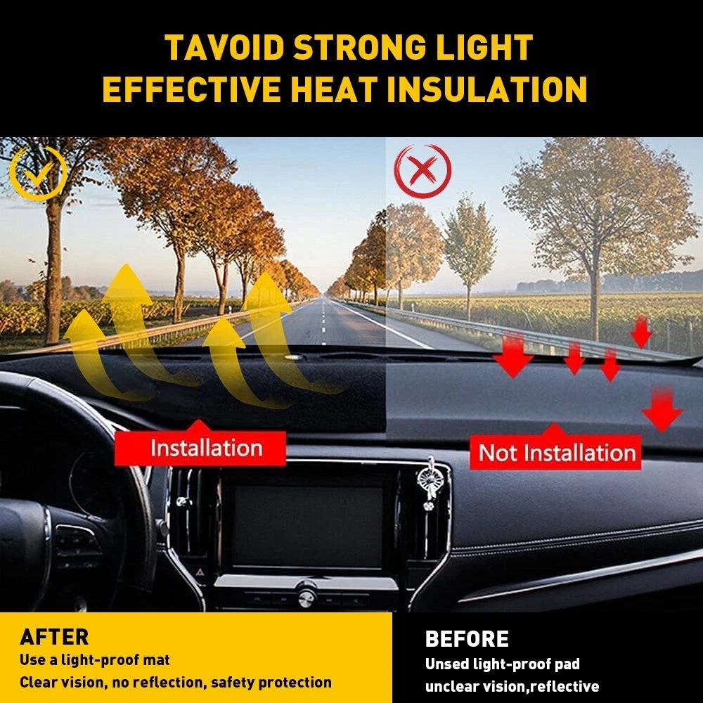 For 1998-2004 Chevrolet S10 Anti-Slip Dash Mat DashBoard Black Protect Carpet EA 6B93BC-57