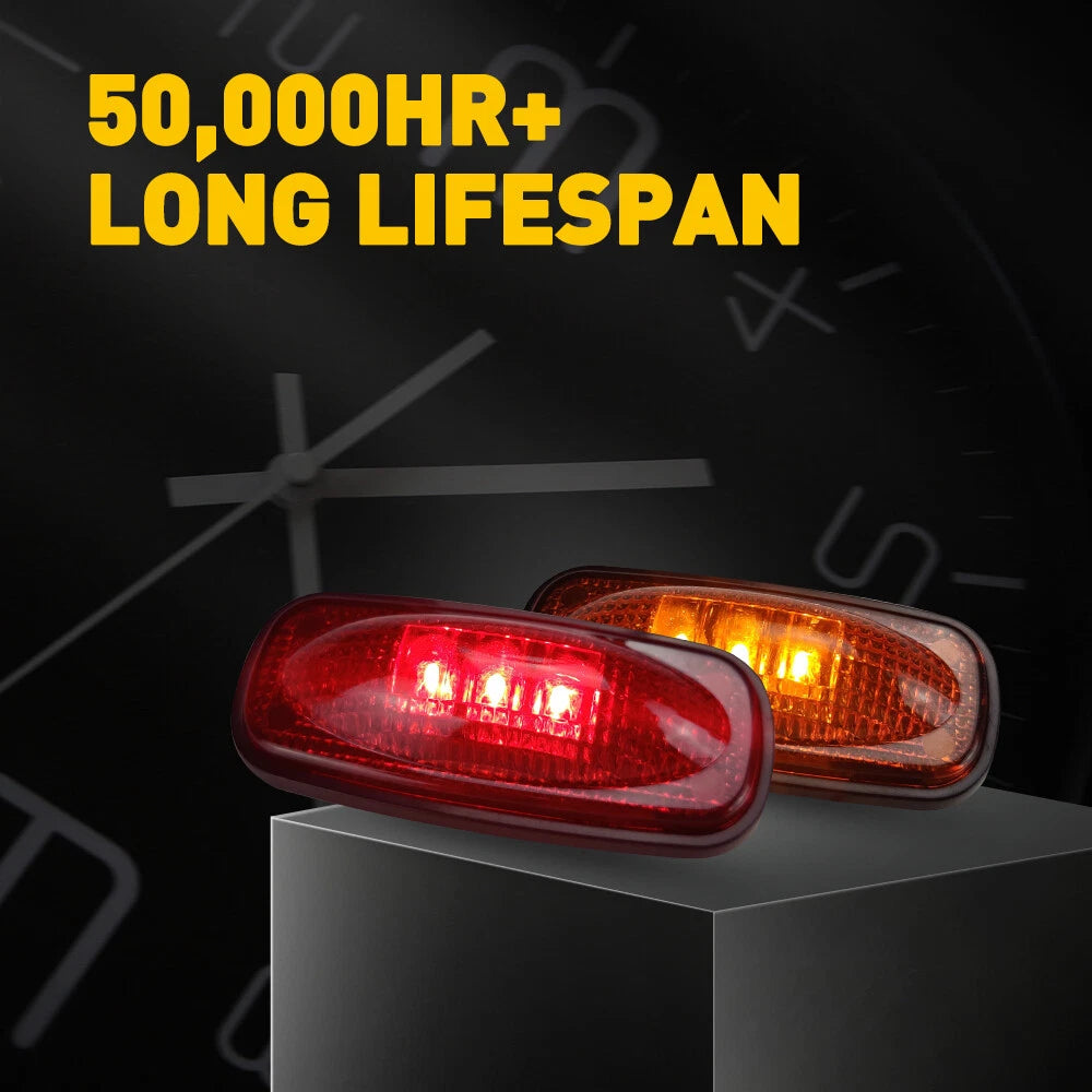 For 03-18 Dodge Ram 3500 2500 Dually Rear Fender Bed Marker Side LED Lights EXE 6B93BC-57