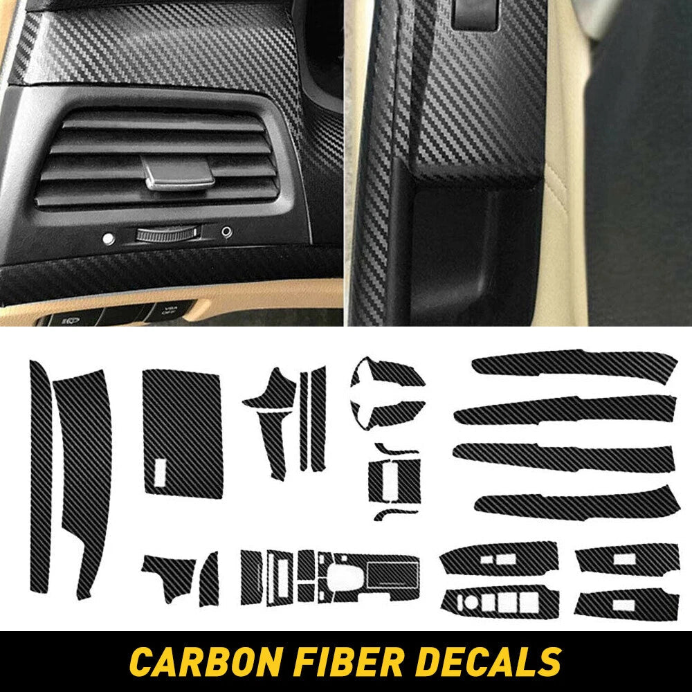 Carbon Fiber Style Decor Interior Kit Cover Trim 29PC For Honda Accord 2008-2012 6B93BC-57
