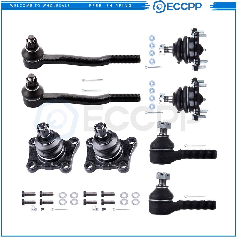 Front Lower Upper Ball Joints Steering Tie Rod End For 1990-1995 Toyota 4Runner 6B93BC-57