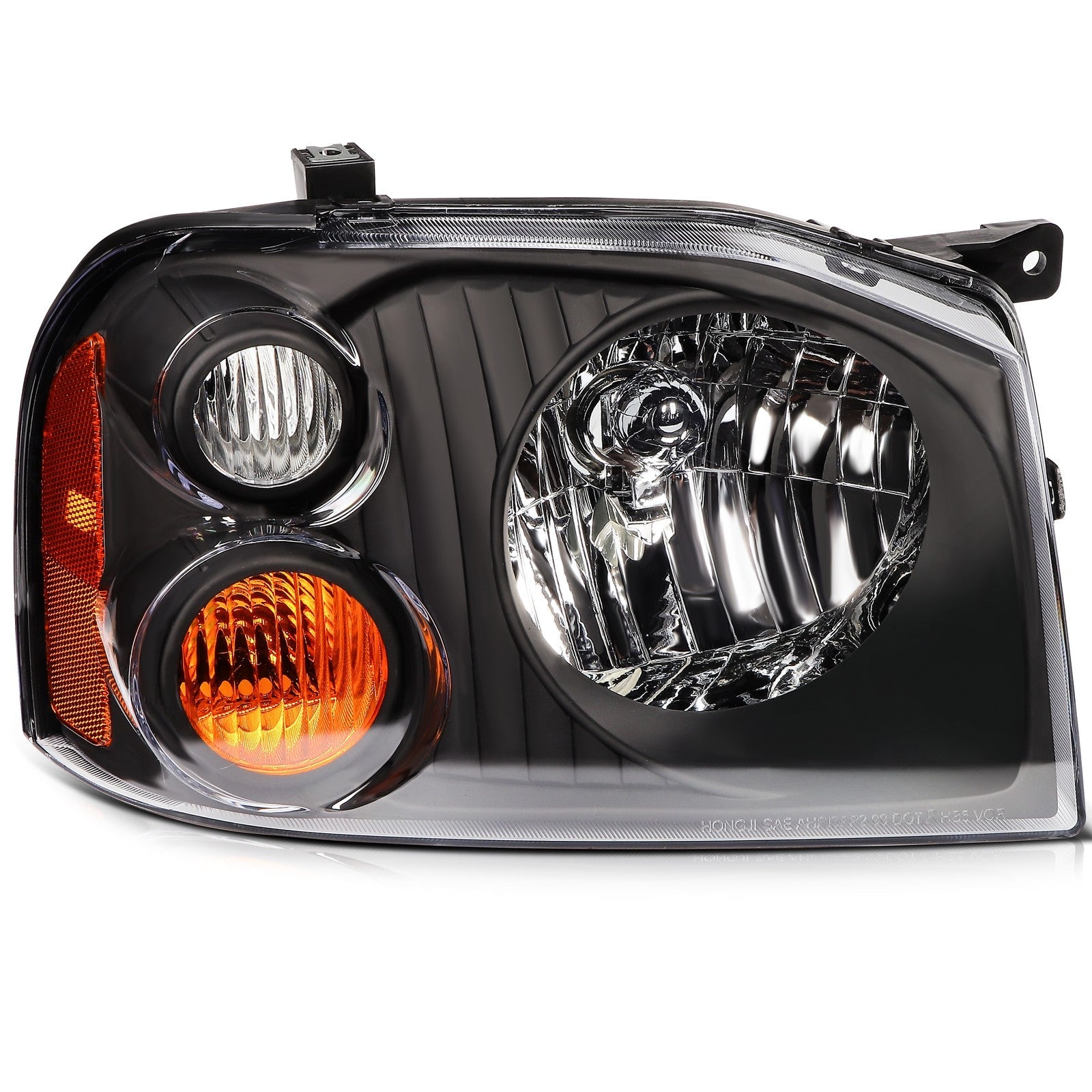 For 2001-2004 Nissan For Frontier Black Housing Left+Right Headlights Assembly KOEEP