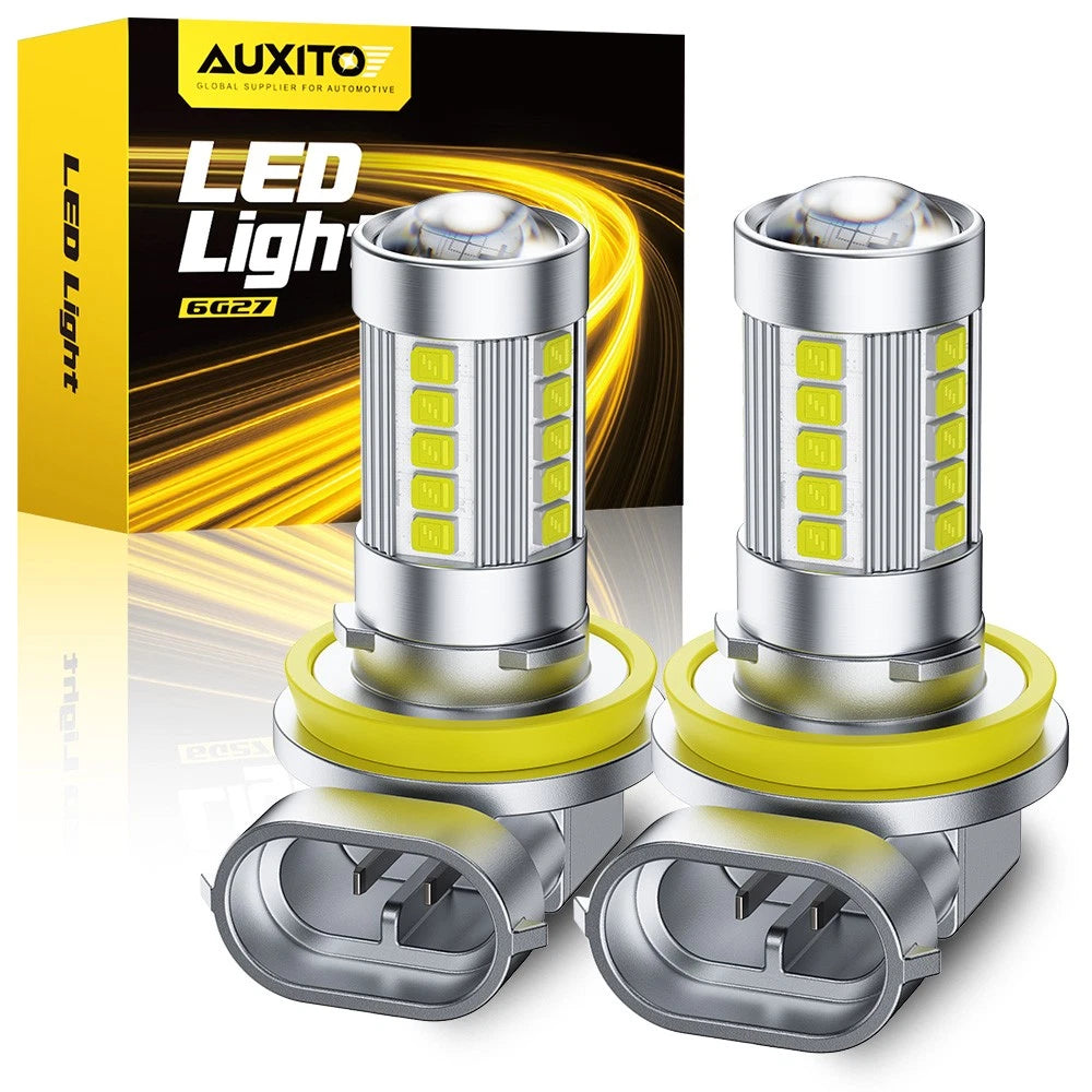 AUXITO H11 LED Headlight Kit Low Beam Bulbs Super Bright 6500K White 20000LM 6GA AUXITO