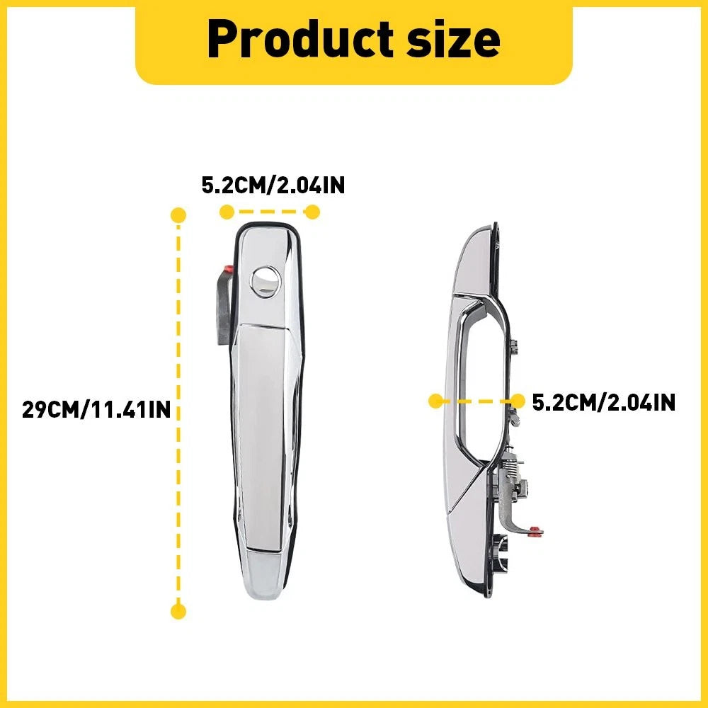 Door Exterior Handle Chrome Front Left LH Driver Side for 2007-13 Chevy GMC 6B93BC-57