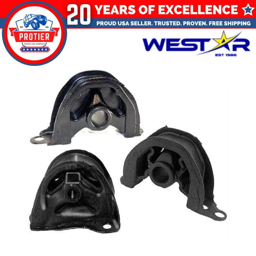 Fits 1994-2001 Acura Integra 1.8L Front Front Left Lower & Rear Motor Mount 3PCS 6B93BC-57