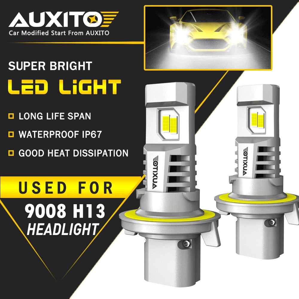 LED Headlight Bulbs H13 9008 for Ford F-150 04-2014 High Low Beam 30000LM M6 EOA 6B93BC-57