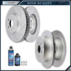 Fits Toyota Scion Tc Pontiac Vibe Front+Rear Drilled & Slotted Brake Rotors 6B93BC-57